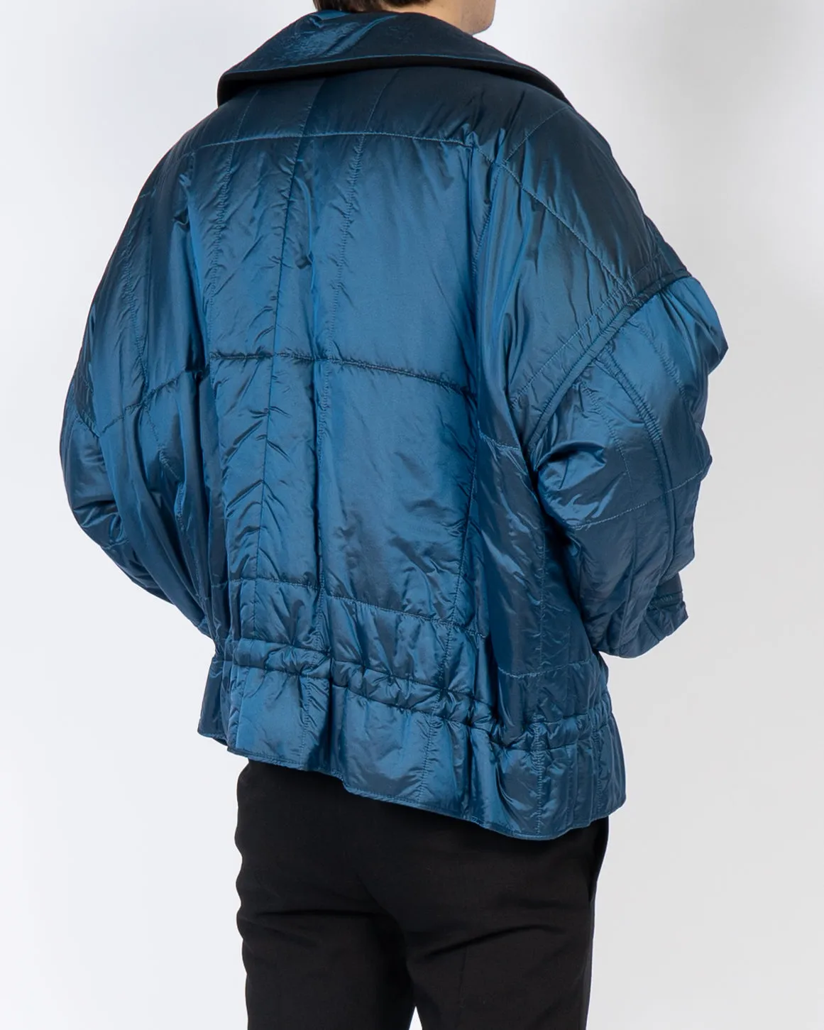 FW17 Quilted Blue Oversitzed Nylon Jacket Sample