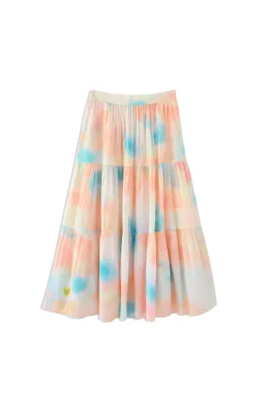 Gabrielle Maxi Skirt Printed, Cyan