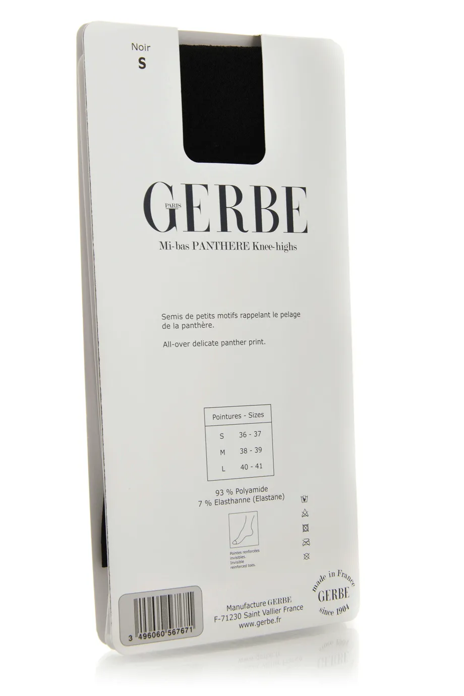 GERBE PANTHERE PRINT Black Knee Highs