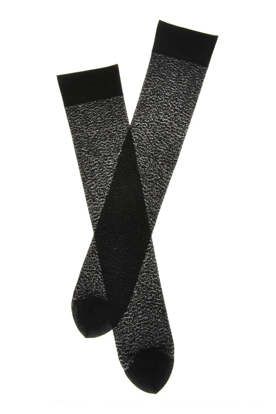 GERBE PANTHERE PRINT Black Knee Highs