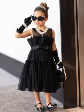 Girls Audrey Breakfast At Tiffany's Inspired Costume Dress