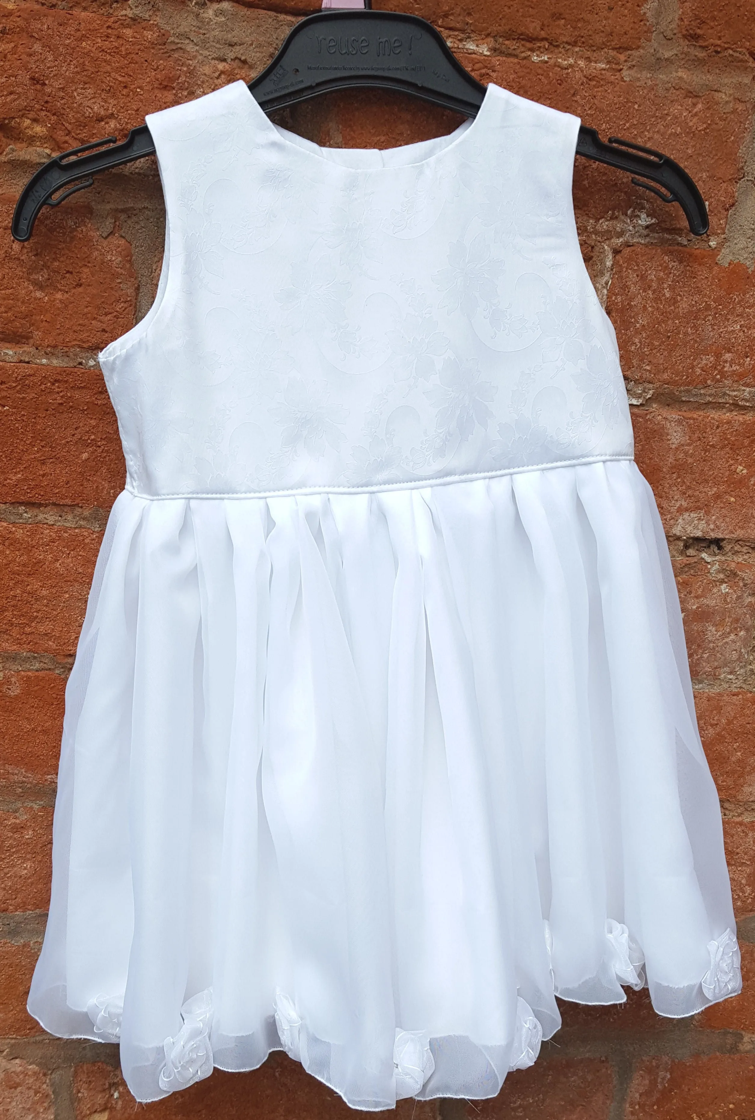 Girls, white, summer bridesmaid dress age 2 to 3