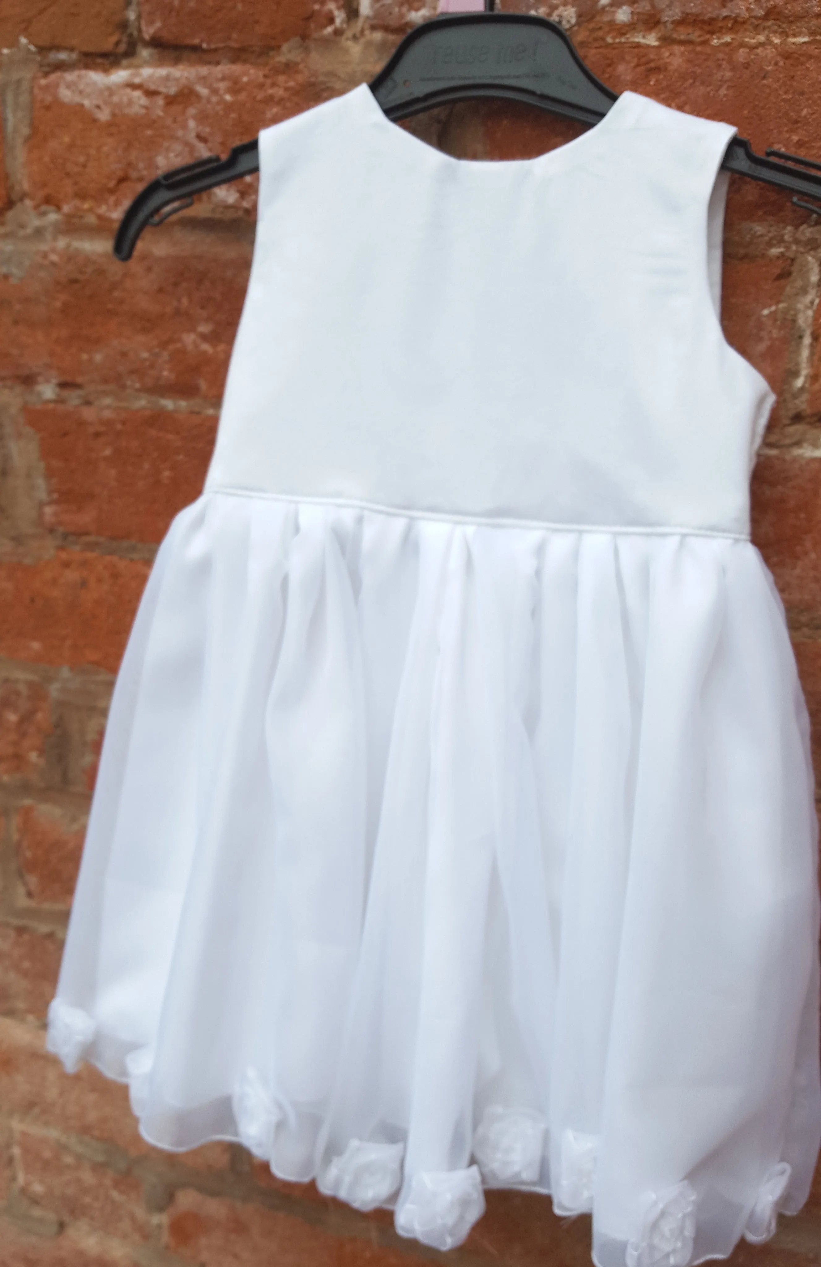 Girls, white, summer bridesmaid dress age 2 to 3