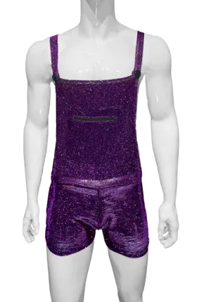 Glitter Overalls - Purple