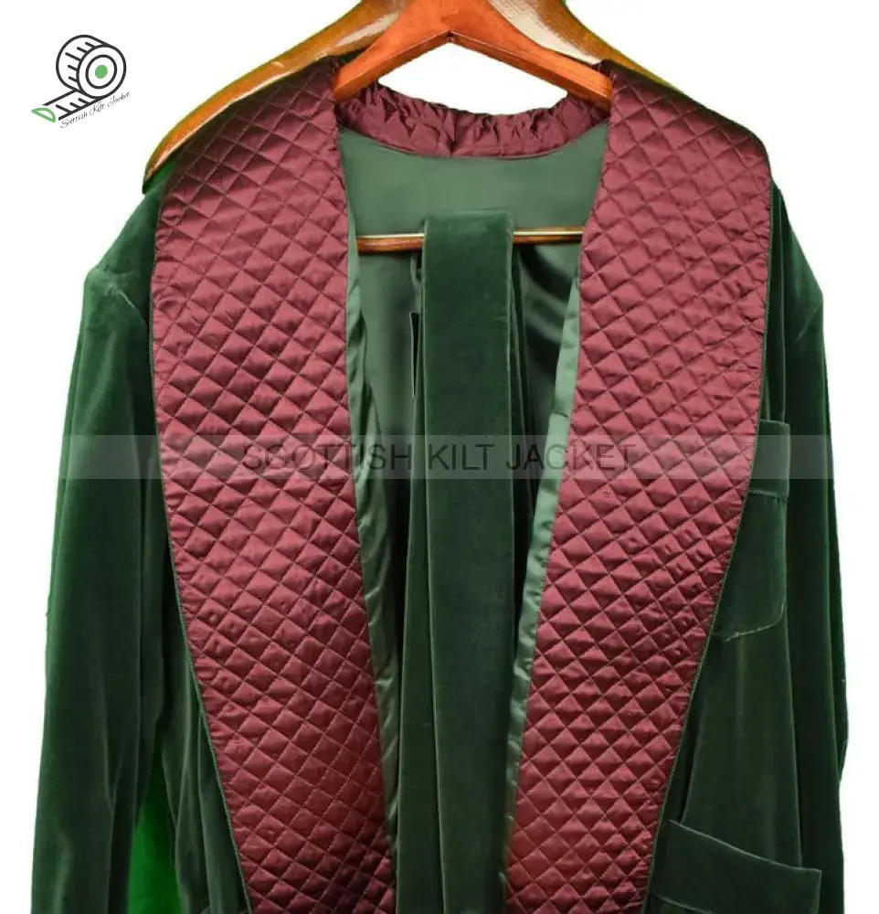 Green & Red Velvet Quilted Blazers