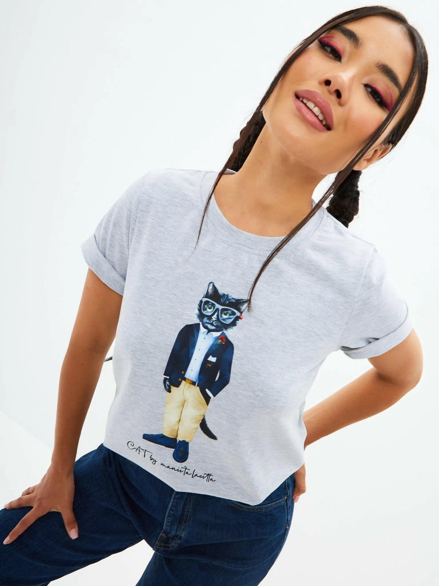 Grey Printed T-shirt REGATTA CAT