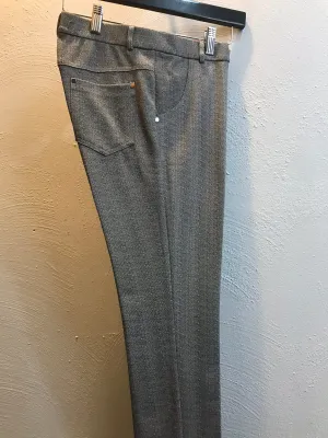 Grey Texture Stripe Pants