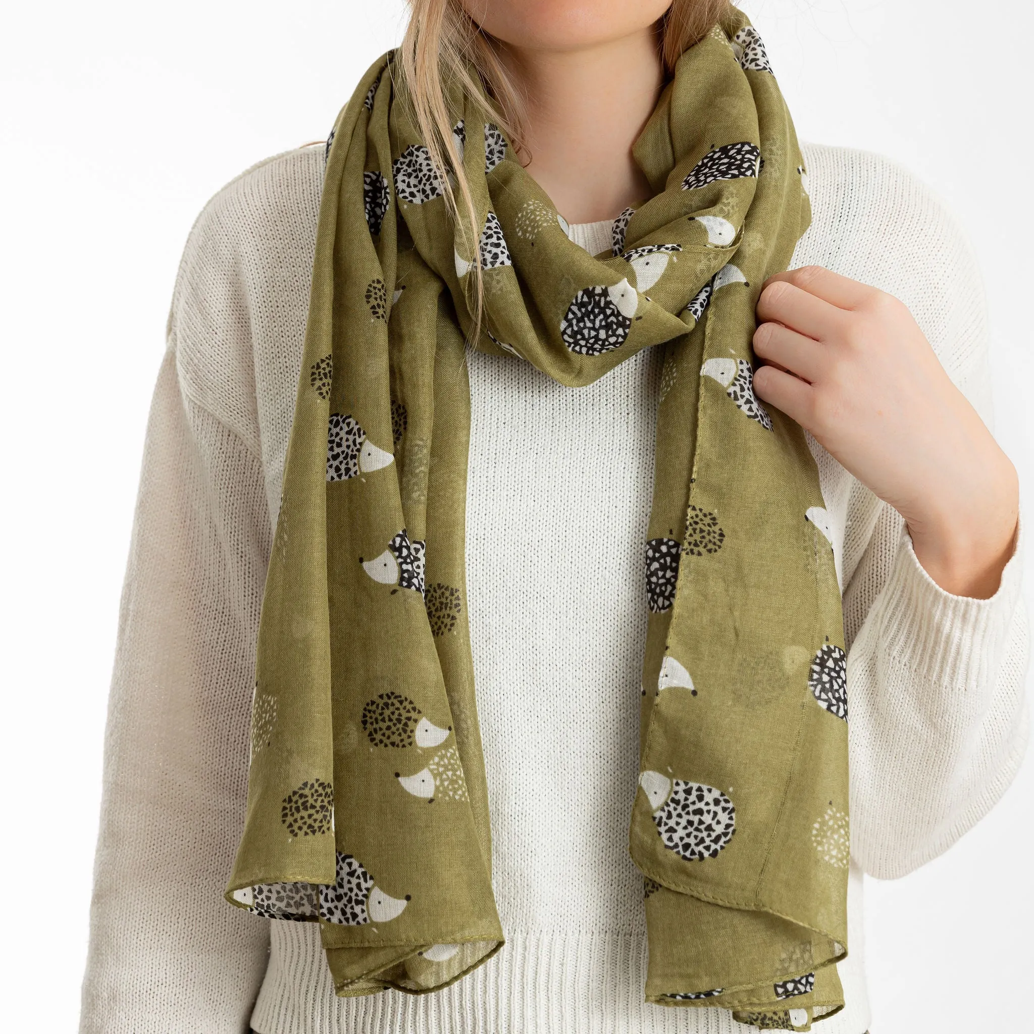 Hedgehog Print Scarf