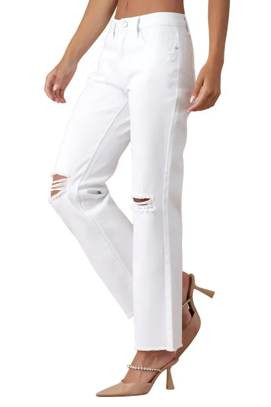 High Rise Slim Straight