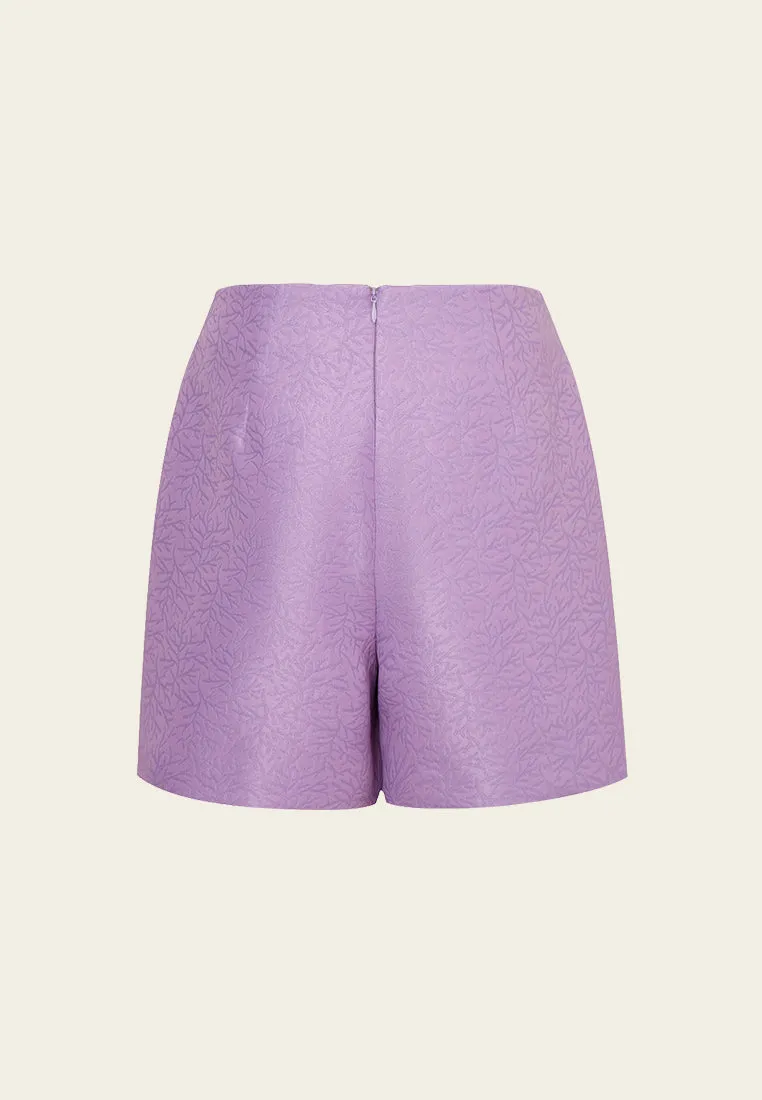 High-waist Jacquard Shorts