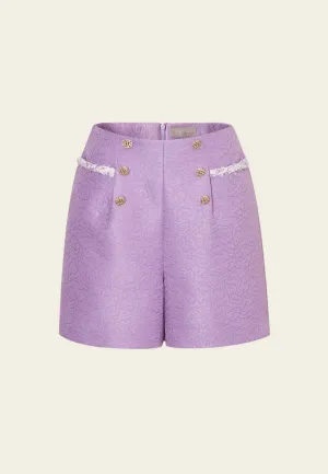 High-waist Jacquard Shorts