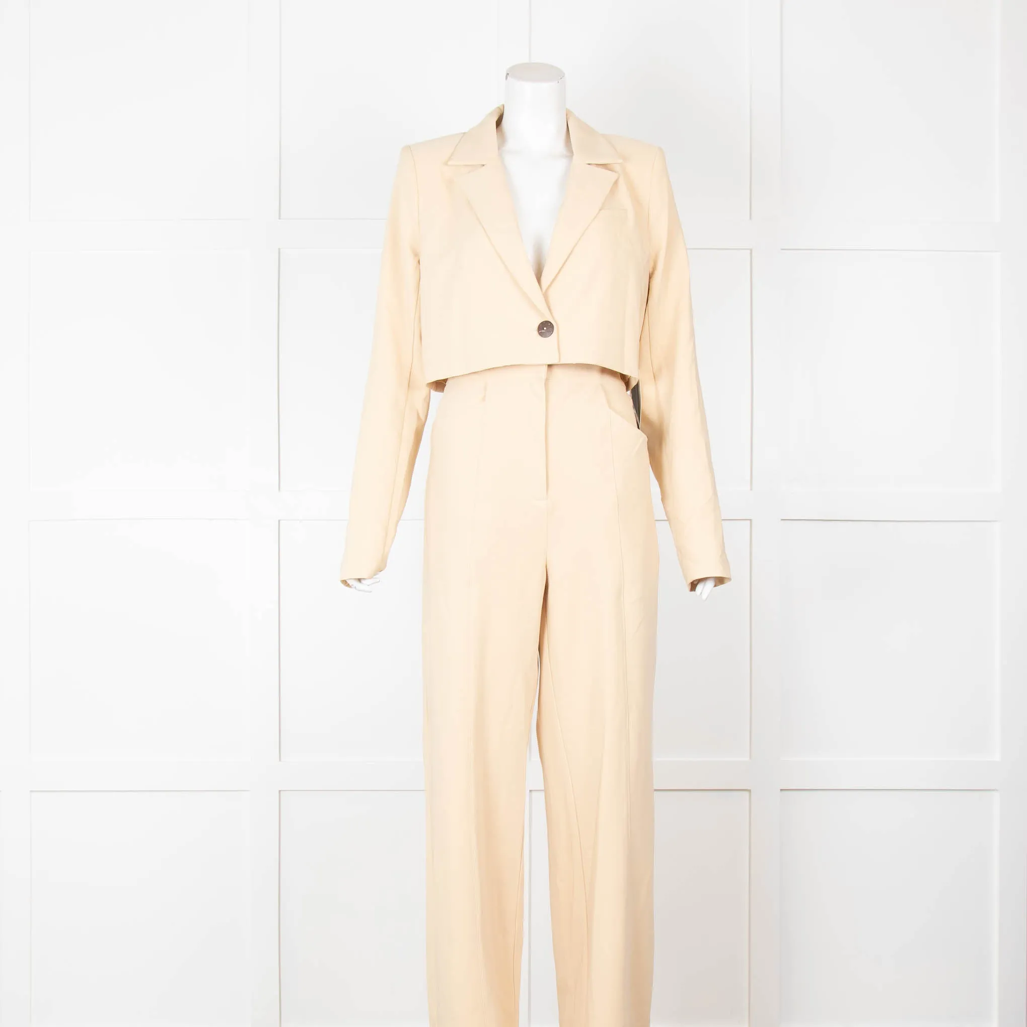 House of Harlow 1960 Pale Yellow Trouser Suit