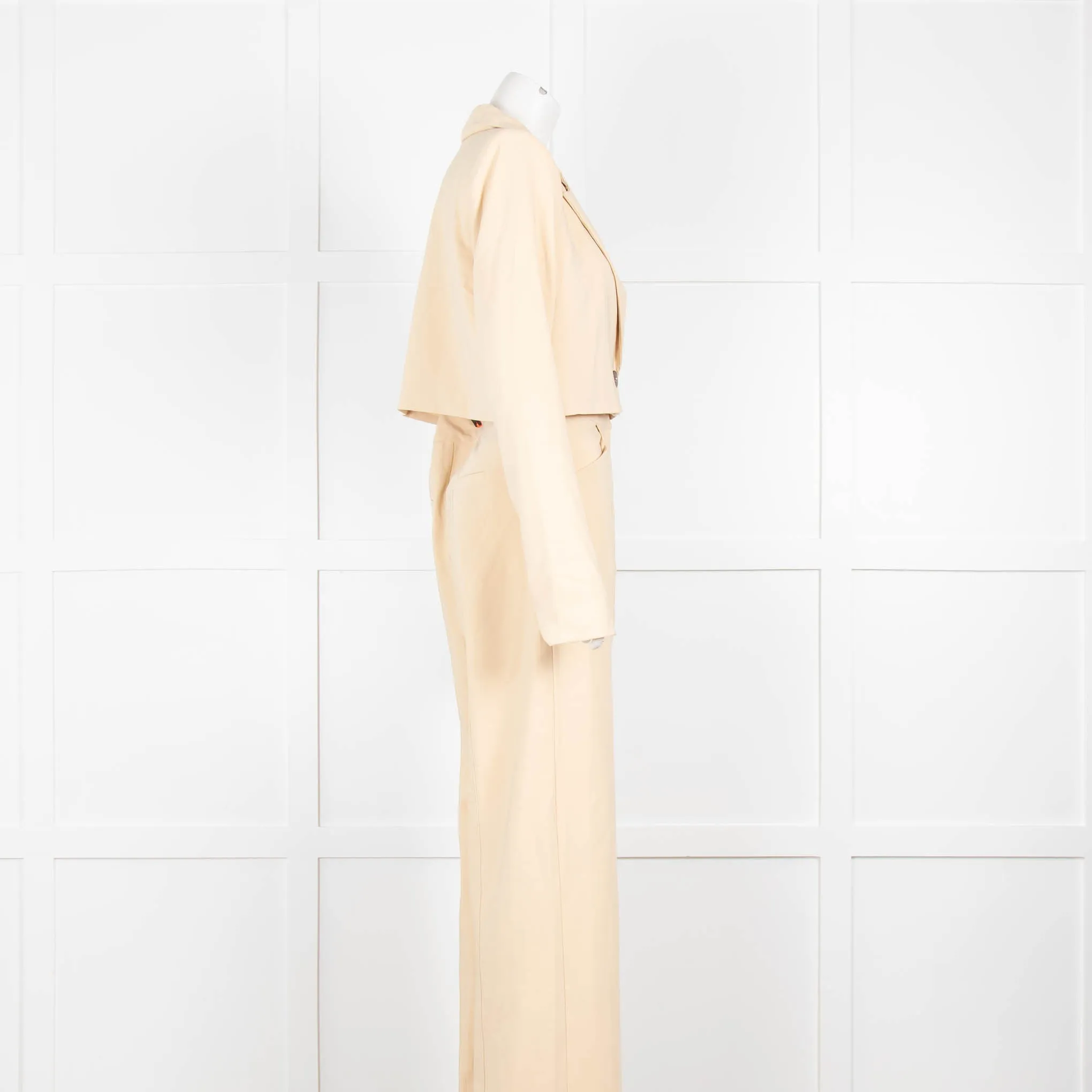 House of Harlow 1960 Pale Yellow Trouser Suit