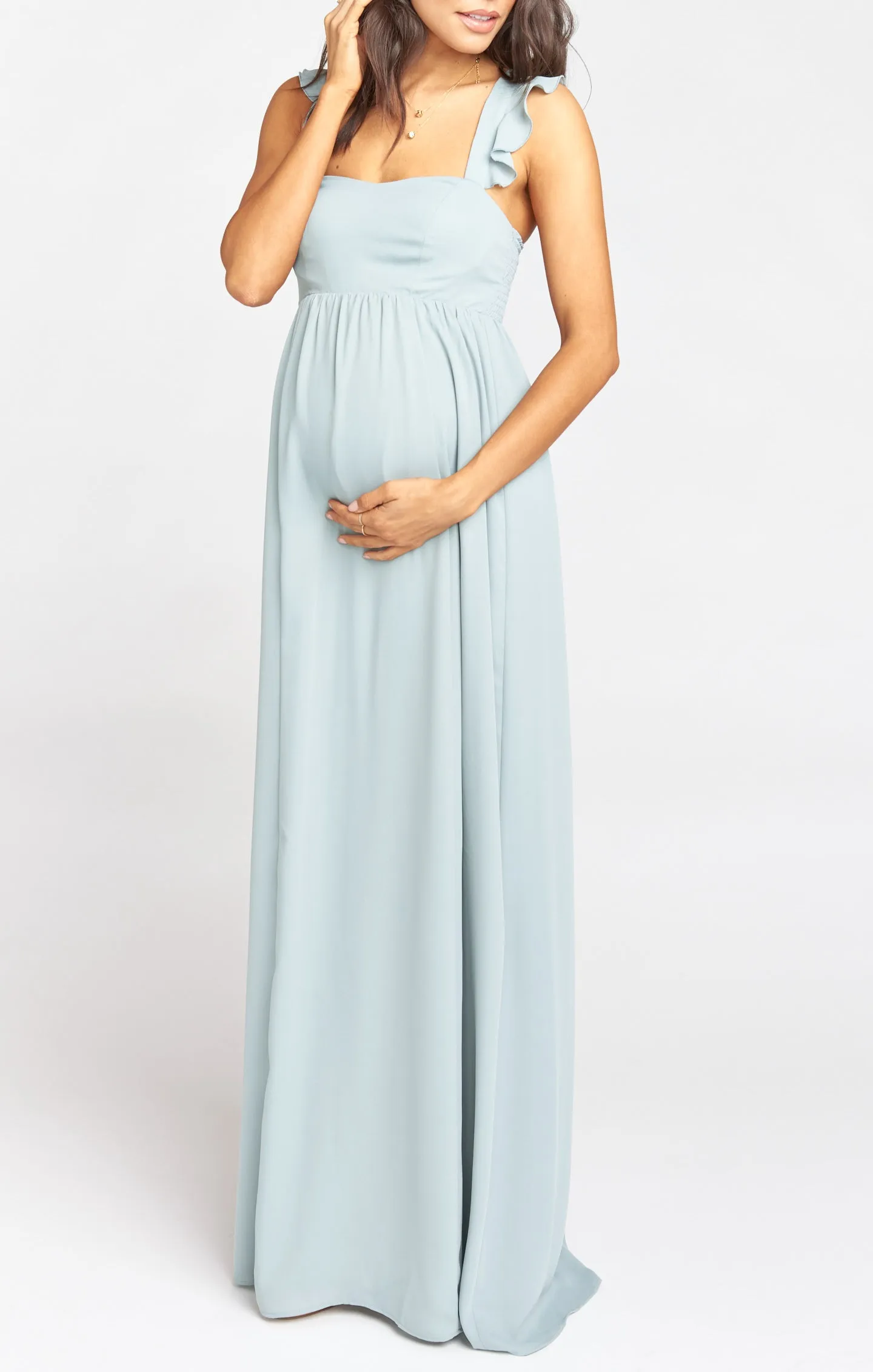 June Maxi Dress ~ Silver Sage Crisp