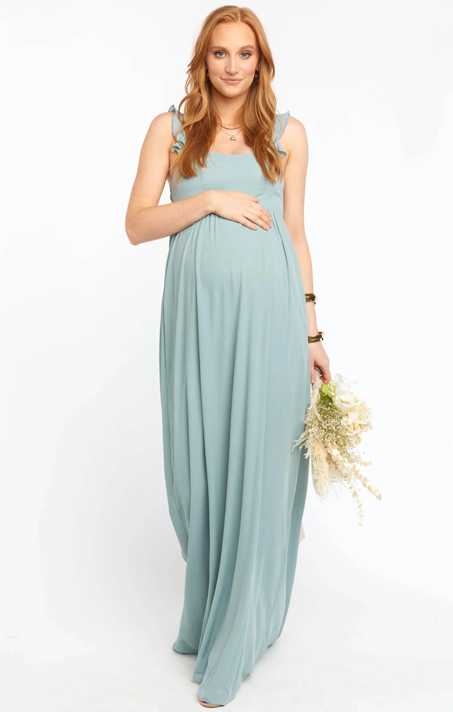 June Maxi Dress ~ Silver Sage Crisp