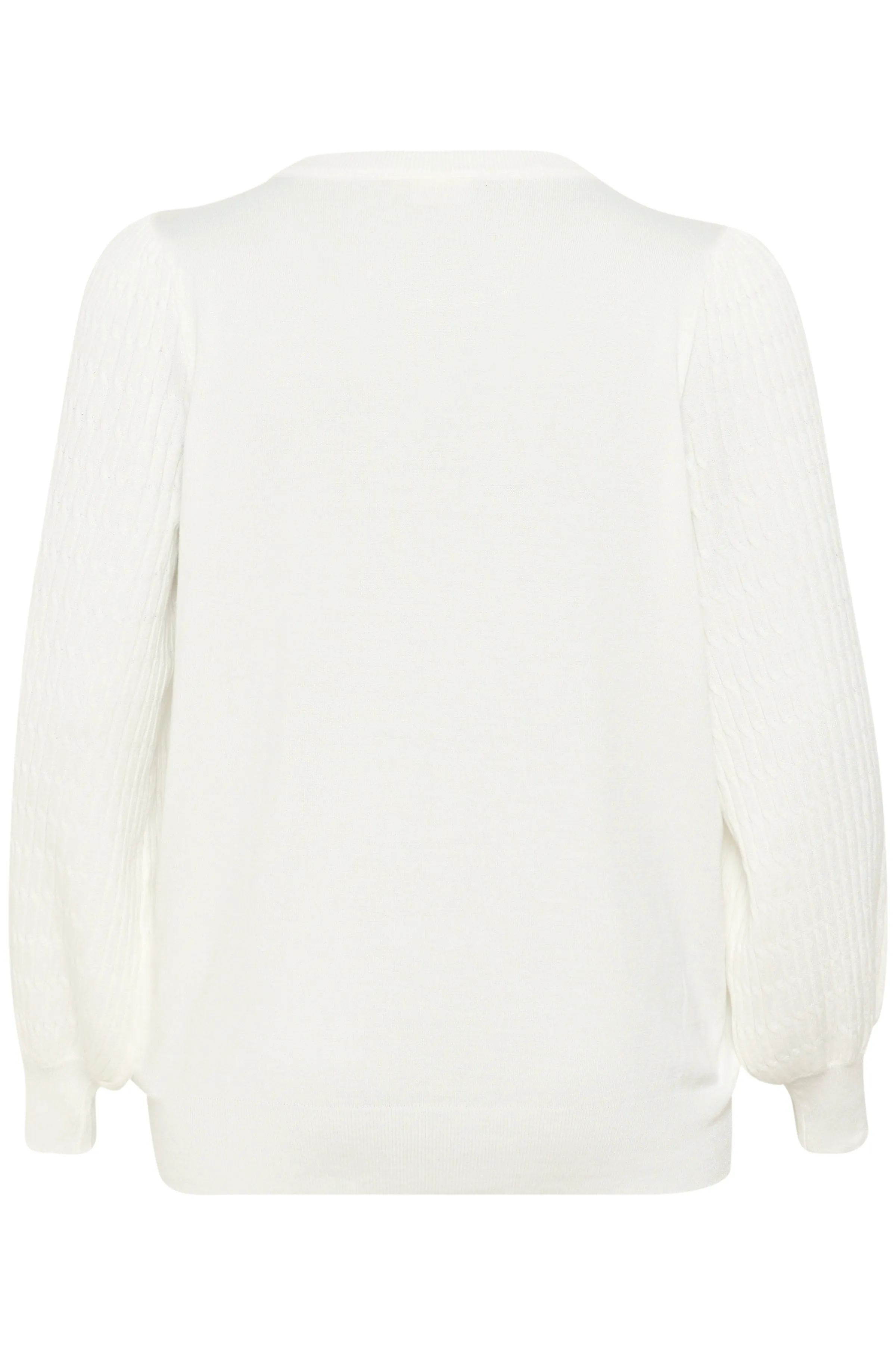 Kaffe Curve Lini Knit Jumper in White