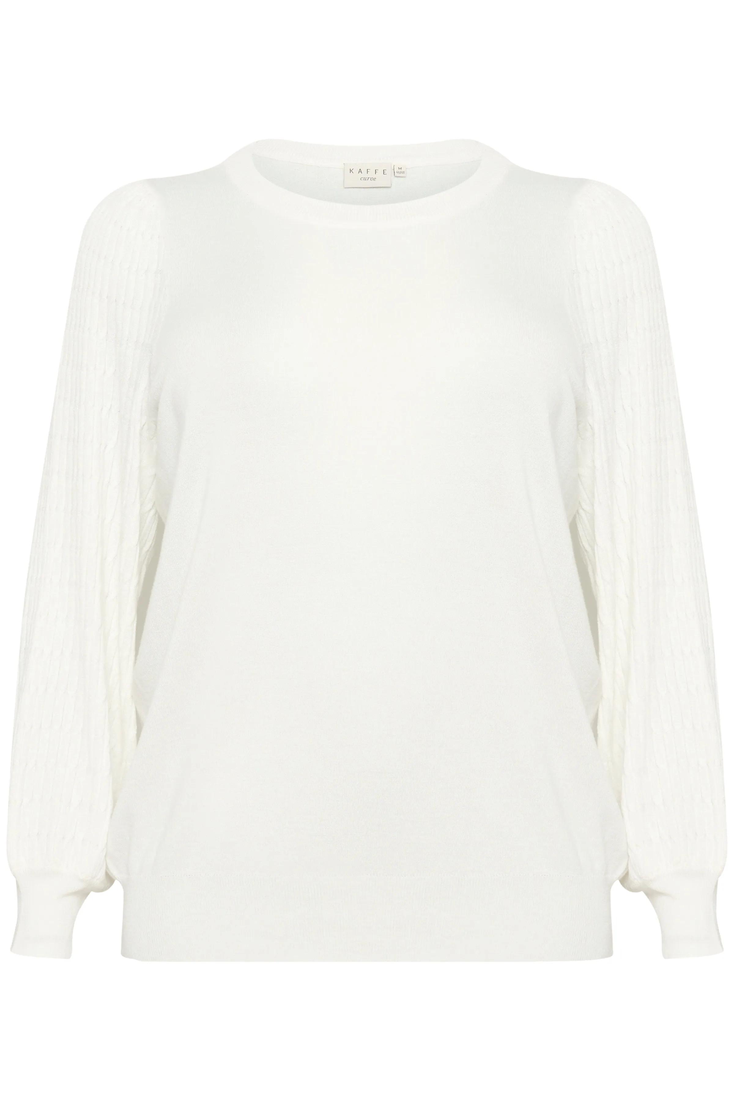 Kaffe Curve Lini Knit Jumper in White