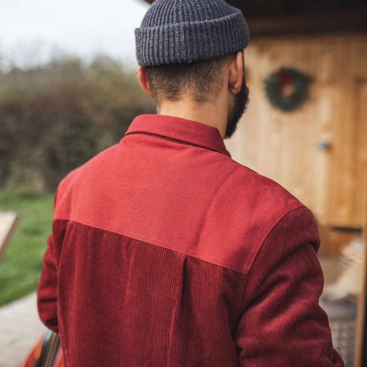 Kodiak Sherpa Lined Cord Overshirt - Russet Brown