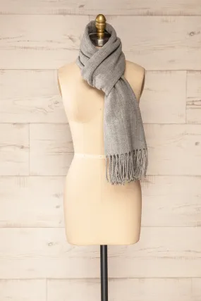 Le Baiser Grey | Soft Knitted Scarf