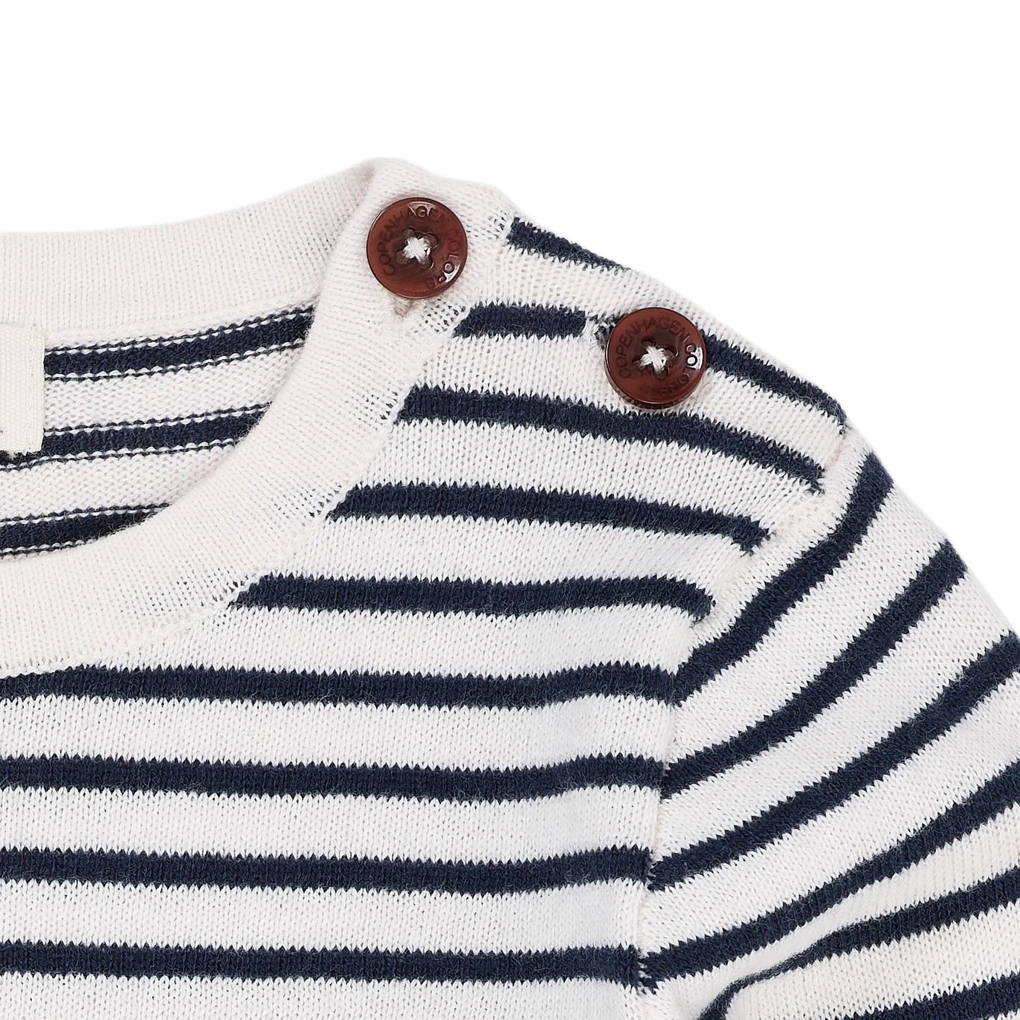 LIGHT KNITTED STRIPE BODY - CREAM/NAVY COMB.