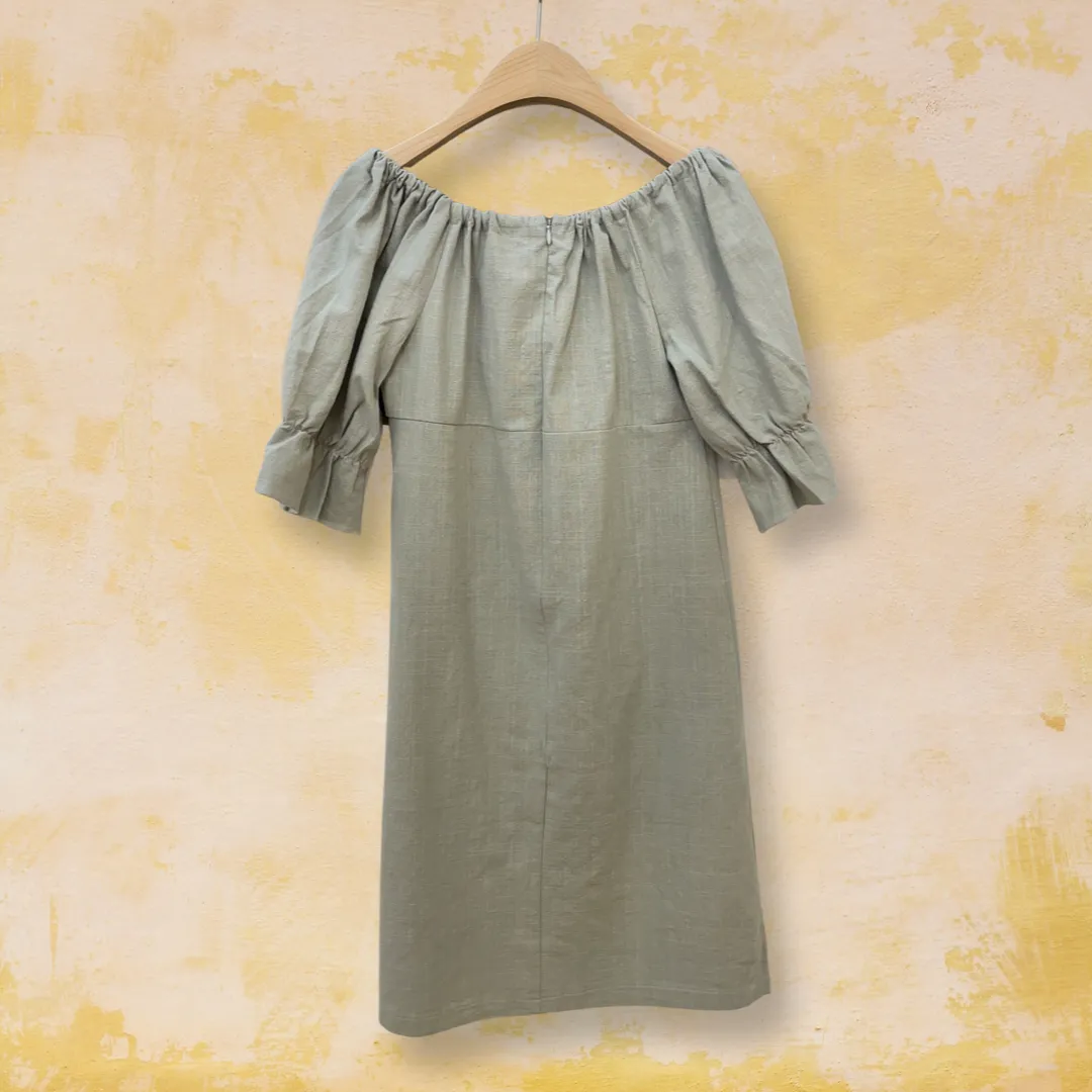 Linen puff dresses