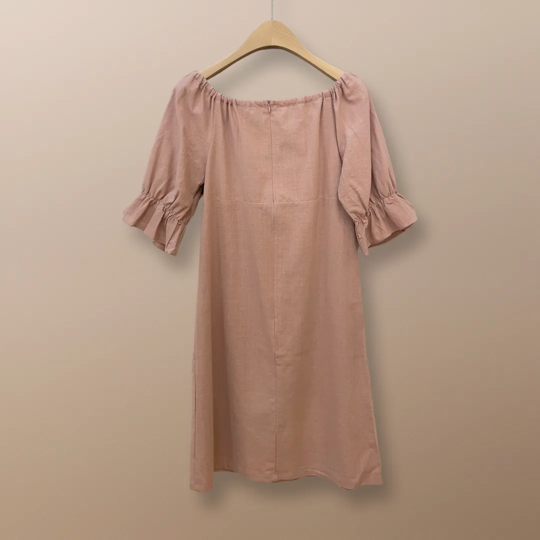 Linen puff dresses