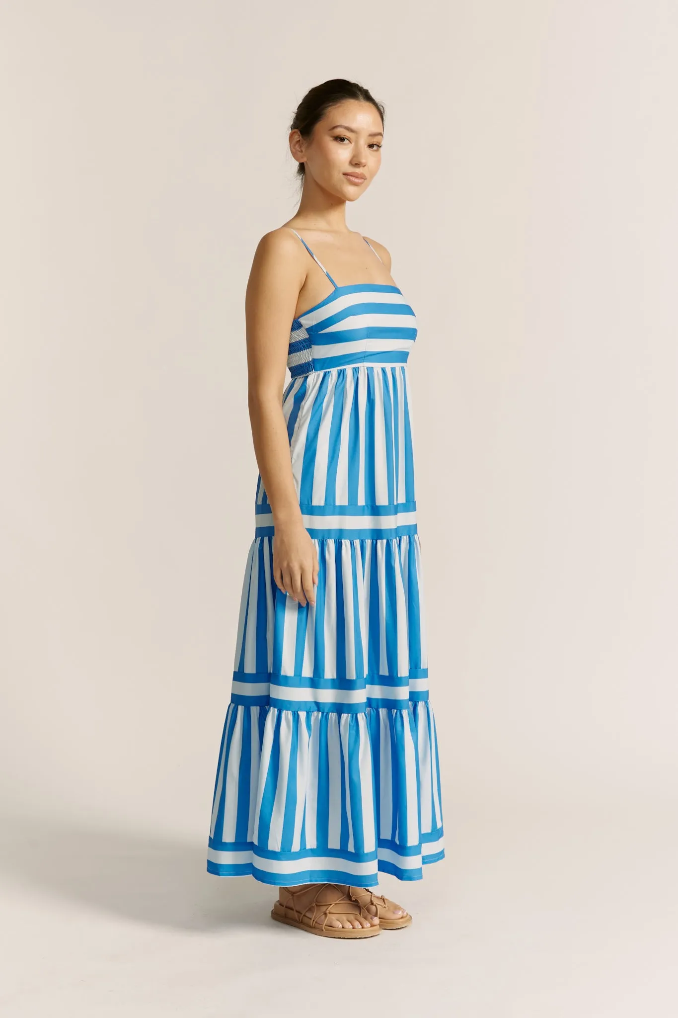 Lola Blue Stripe Maxi Dress