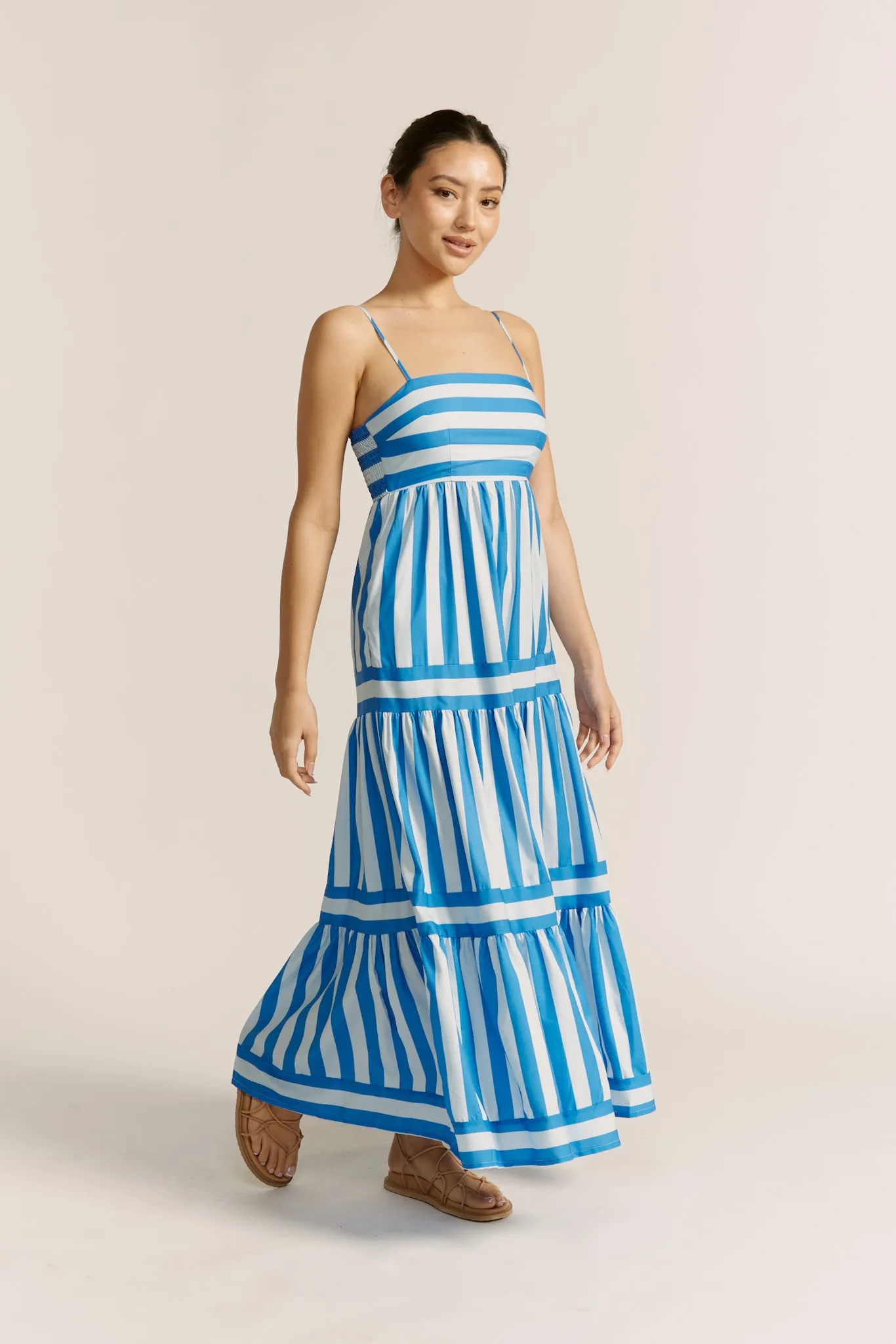 Lola Blue Stripe Maxi Dress