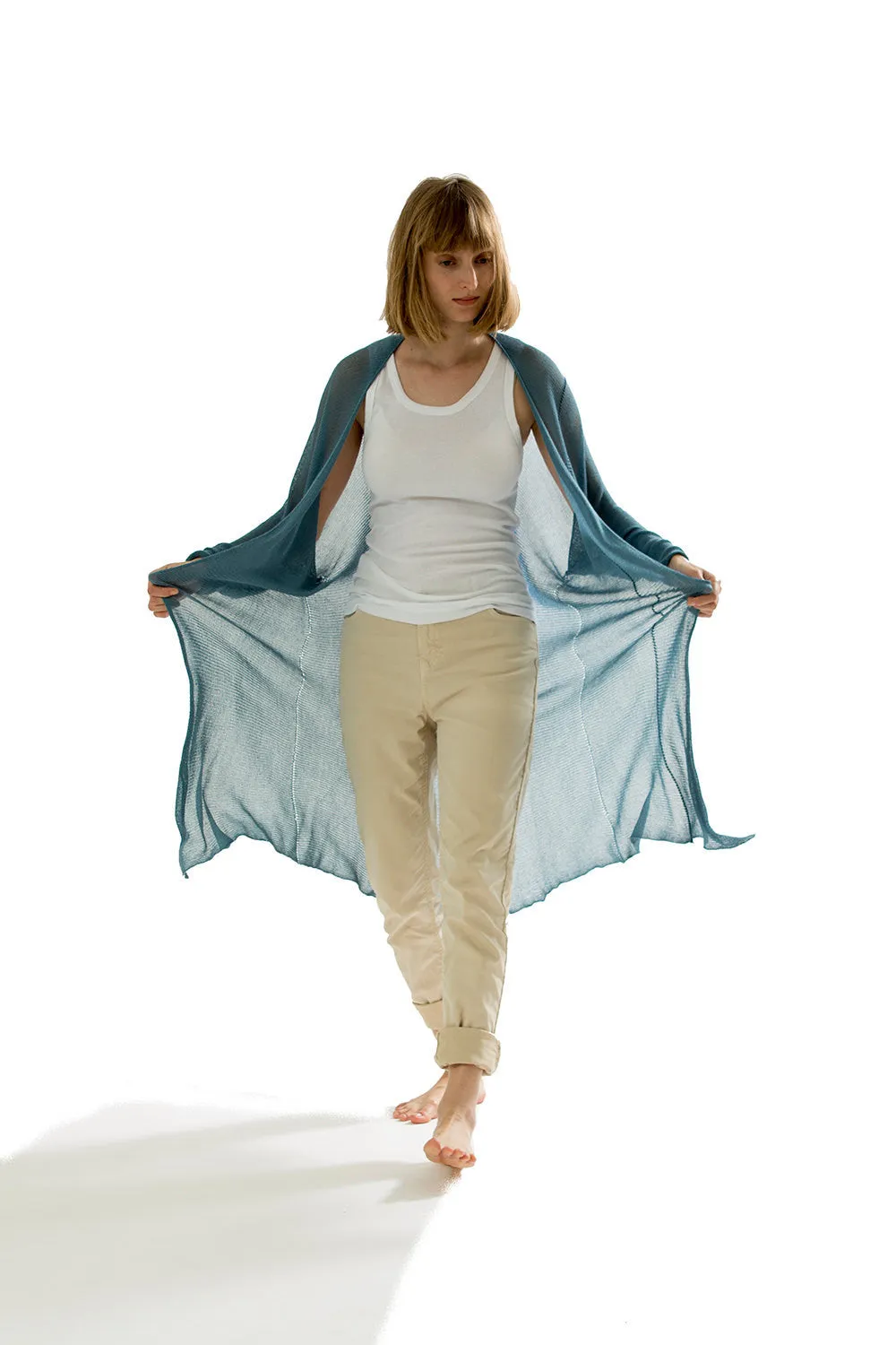 Long Bamboo Cardigan - Teal