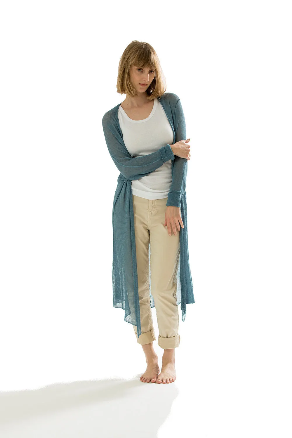 Long Bamboo Cardigan - Teal