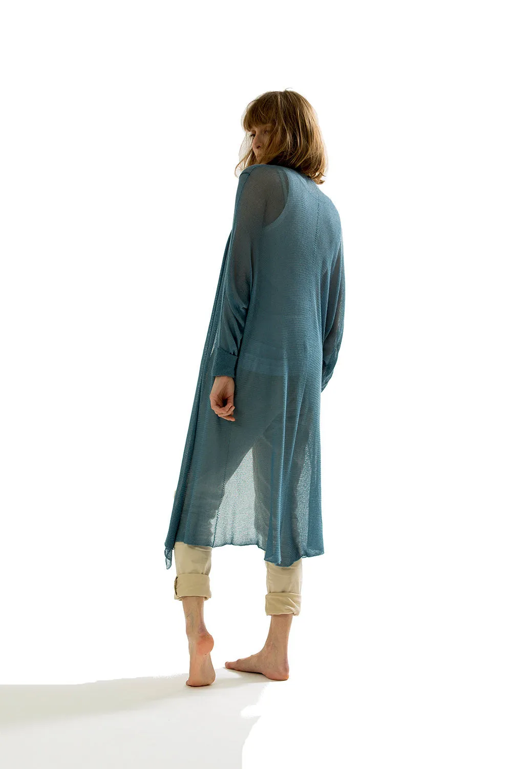 Long Bamboo Cardigan - Teal