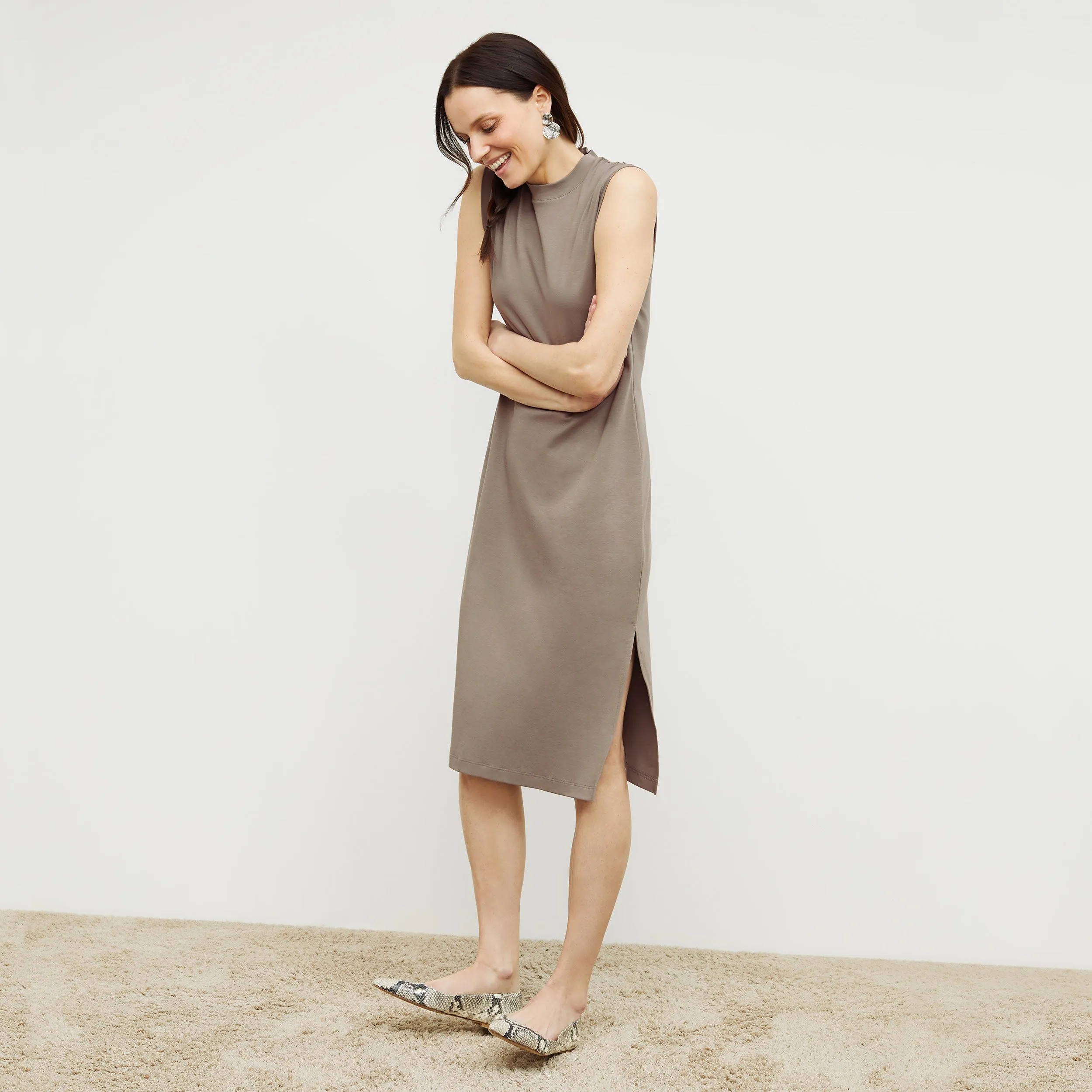 Lou Dress - Pima Cotton :: Pebble