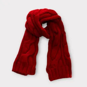 Mackie Catrine Super Chunky Cable Scarf Dubonnet