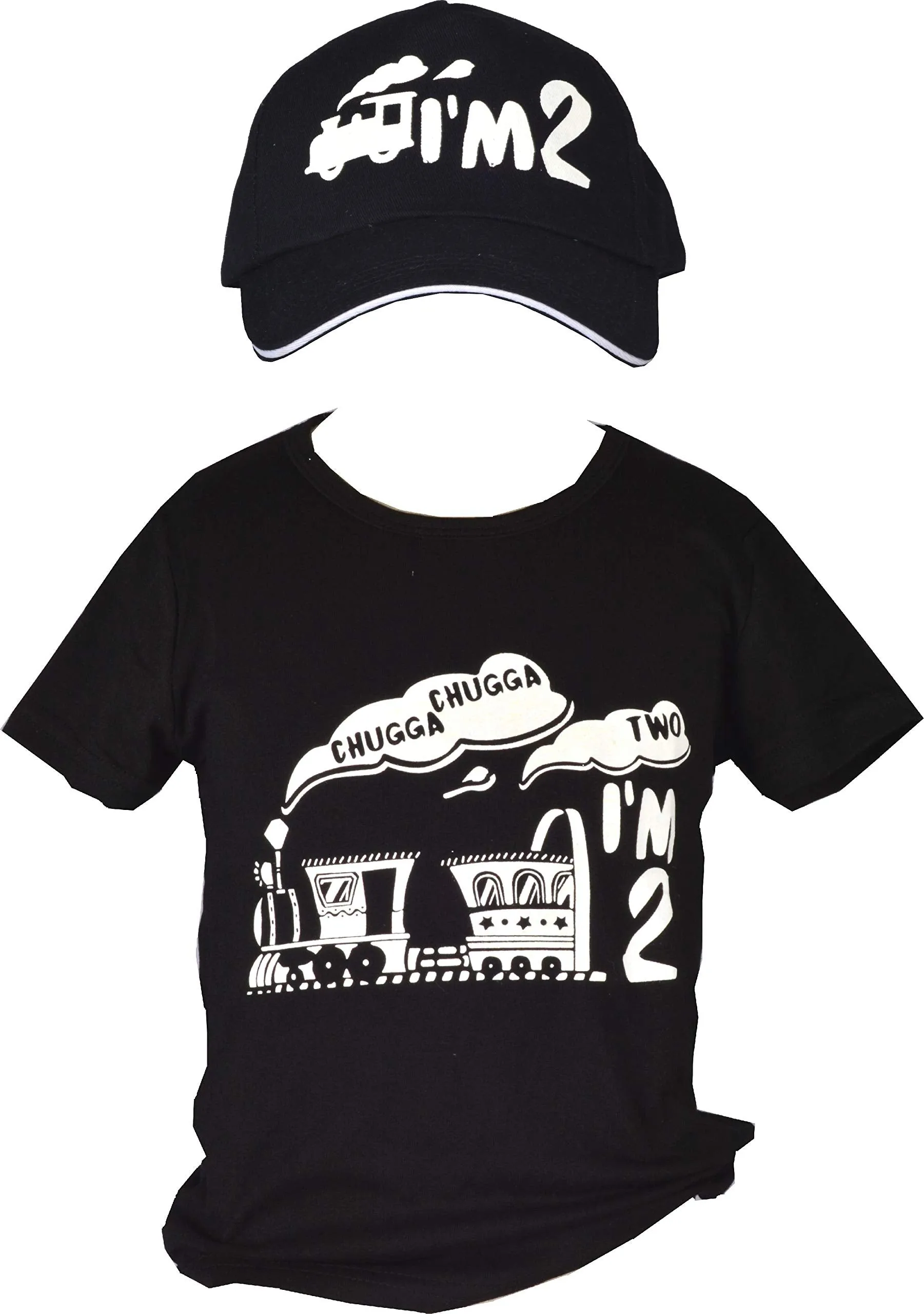 MEANT2TOBE 2nd Birthday Shirt Boy, 2nd Birthday Chugga Chugga Boy Shirt and Hat, Two Year