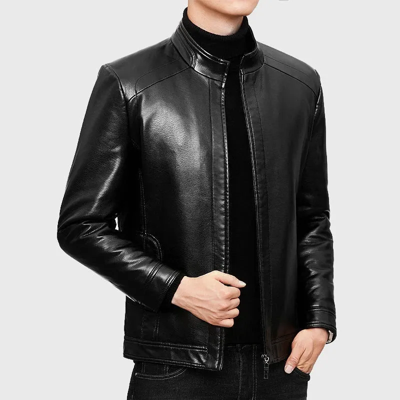 Men Fashion Leather jacket Men Leather Suit Jacket Men Slim Fit blazer Coat Streetwear Casual Blazer Jackets Male Outerwear mens