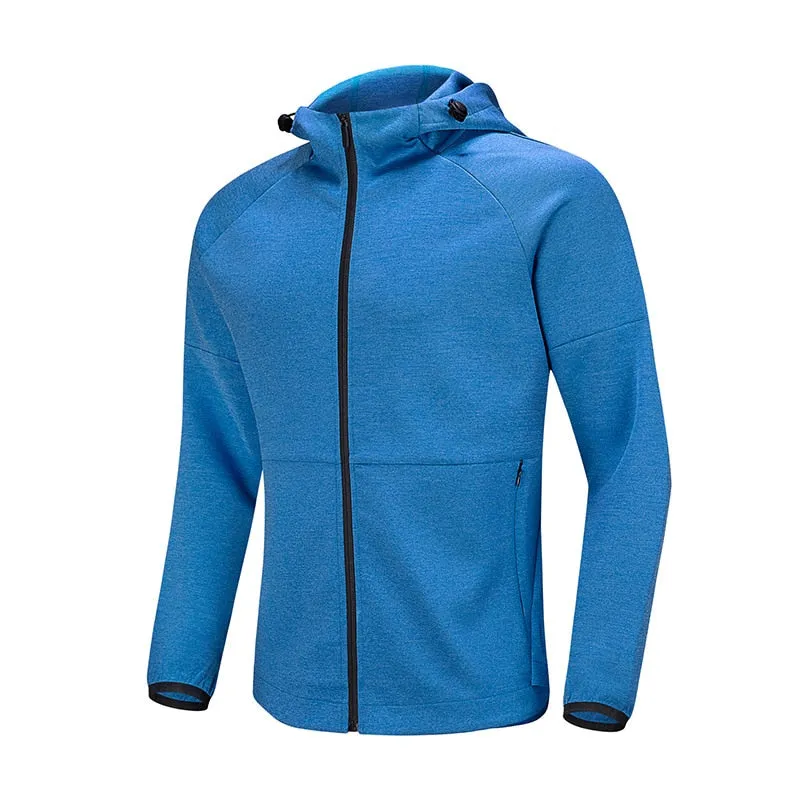 Men Running Hoodies Fitness Sport Jacket Gym Male Sportwear Workout Coat Jogging Hooded Zipper Shirt Outdoor Sweatshirt Keepwarm