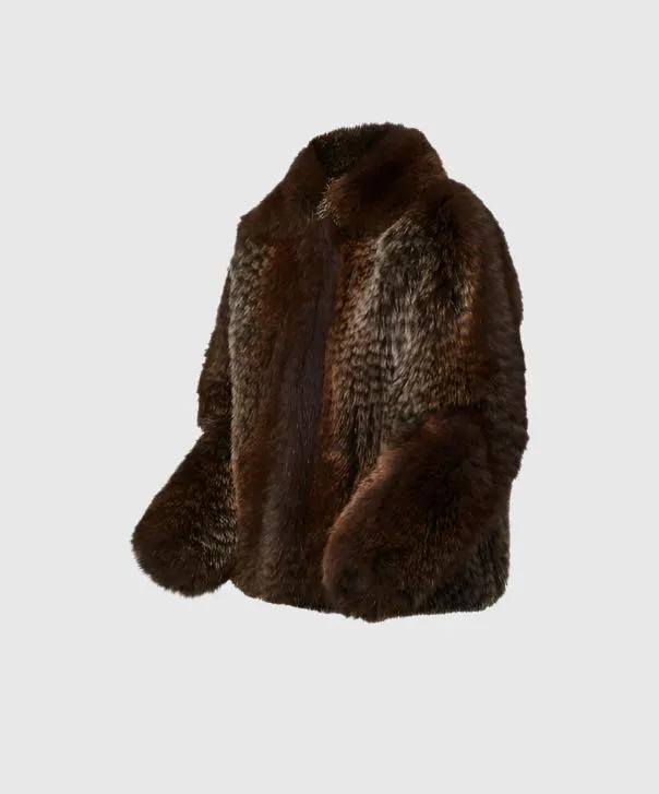 Men's Chestnut Fox Fur Jacket