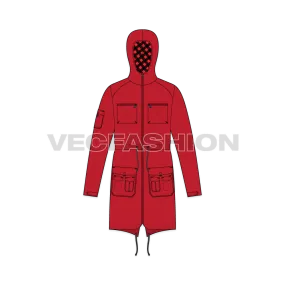 Mens Climbing Parka Jacket Vector