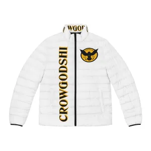 Men's CROWGODSHI 2nd GEN Puffer Jacket, WHITE W/ GOLD LOGO