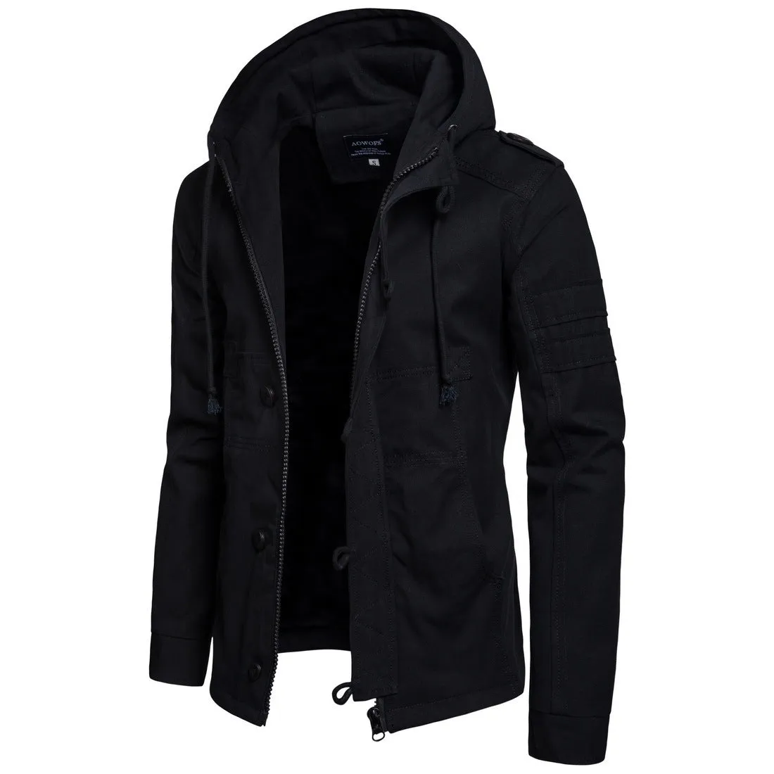 Men's Draw-String Hooded Light Jacket