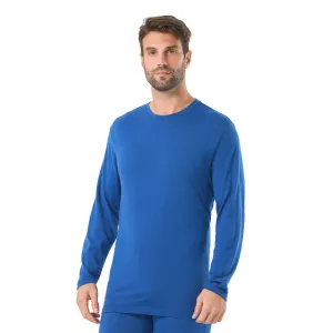 Men's Merino 200g Long Sleeve Crewe Thermal Top Midnight Blue