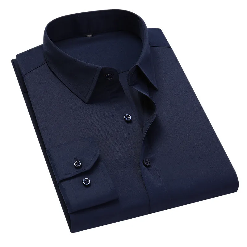 Men's slim fit elastic shirt