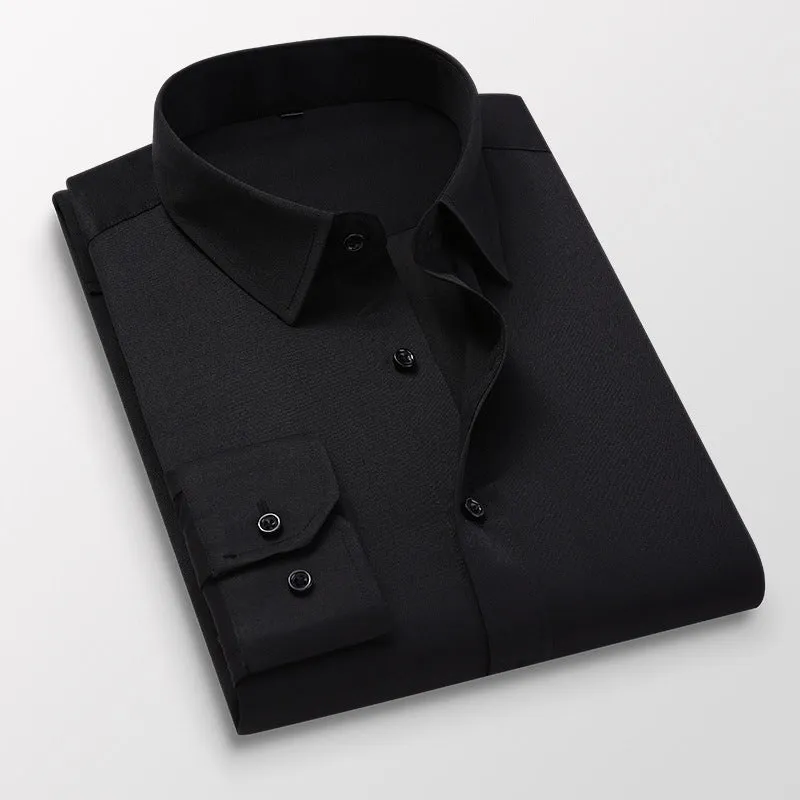 Men's slim fit elastic shirt