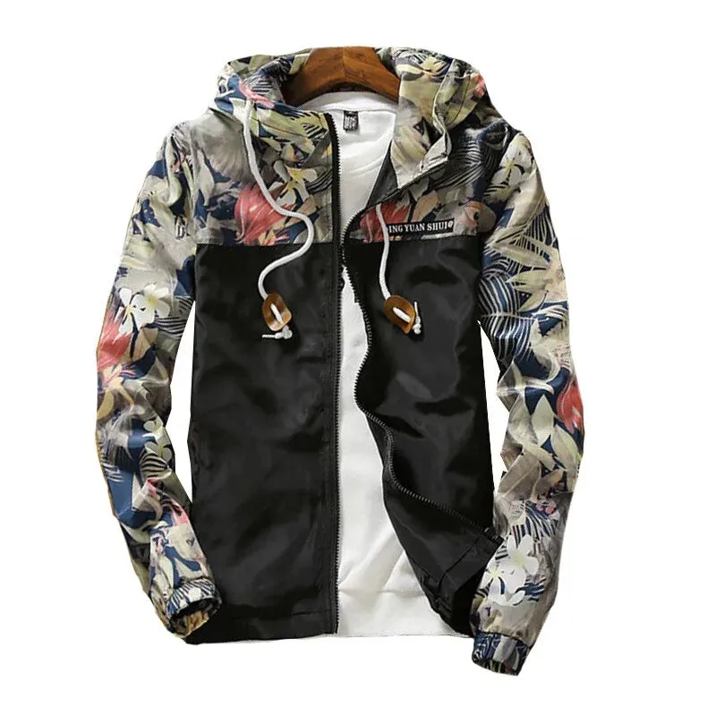 Men's Spring Autumn Hooded Jacket