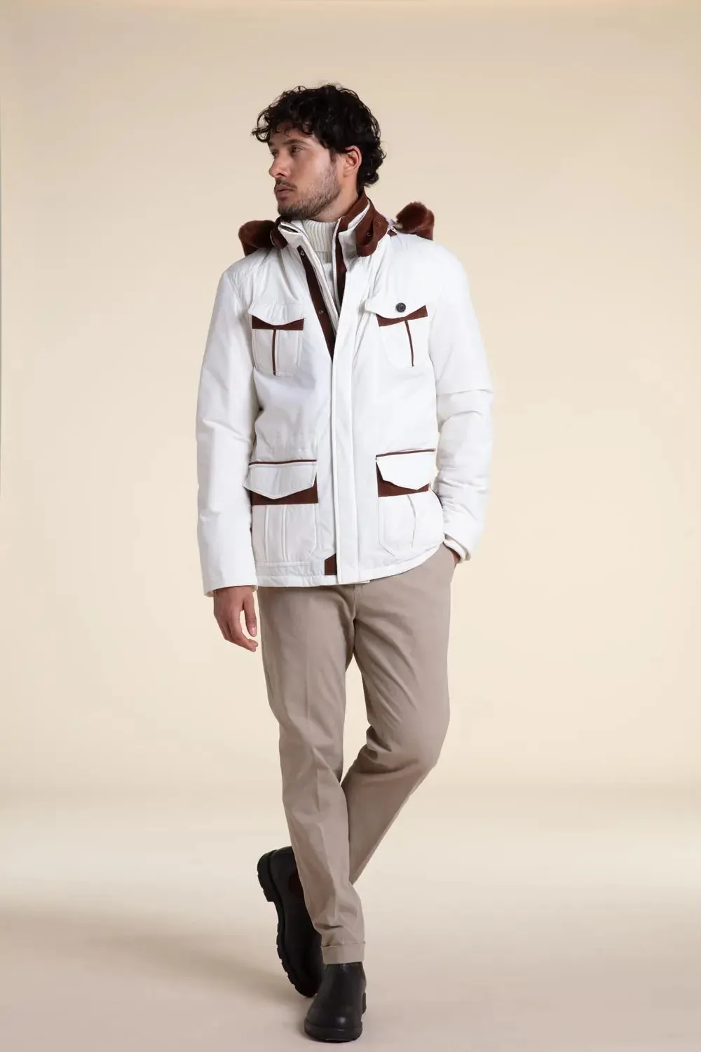 Mens winter coat with hood