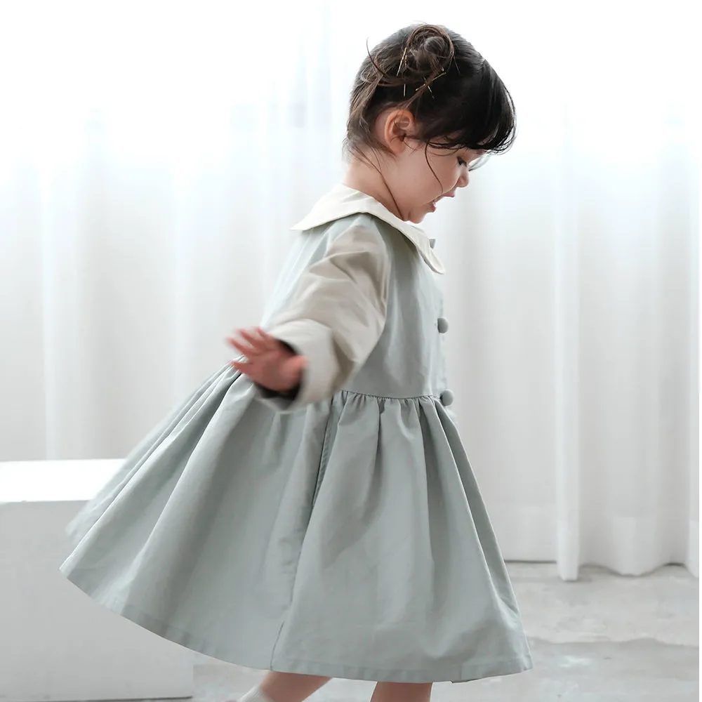 Mes Kids Des Fluers :: Lapel Trench Coat Blue