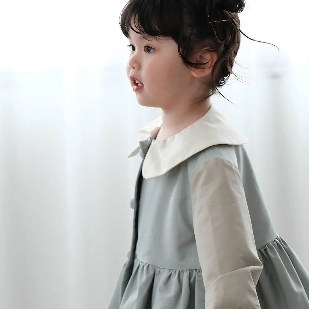 Mes Kids Des Fluers :: Lapel Trench Coat Blue