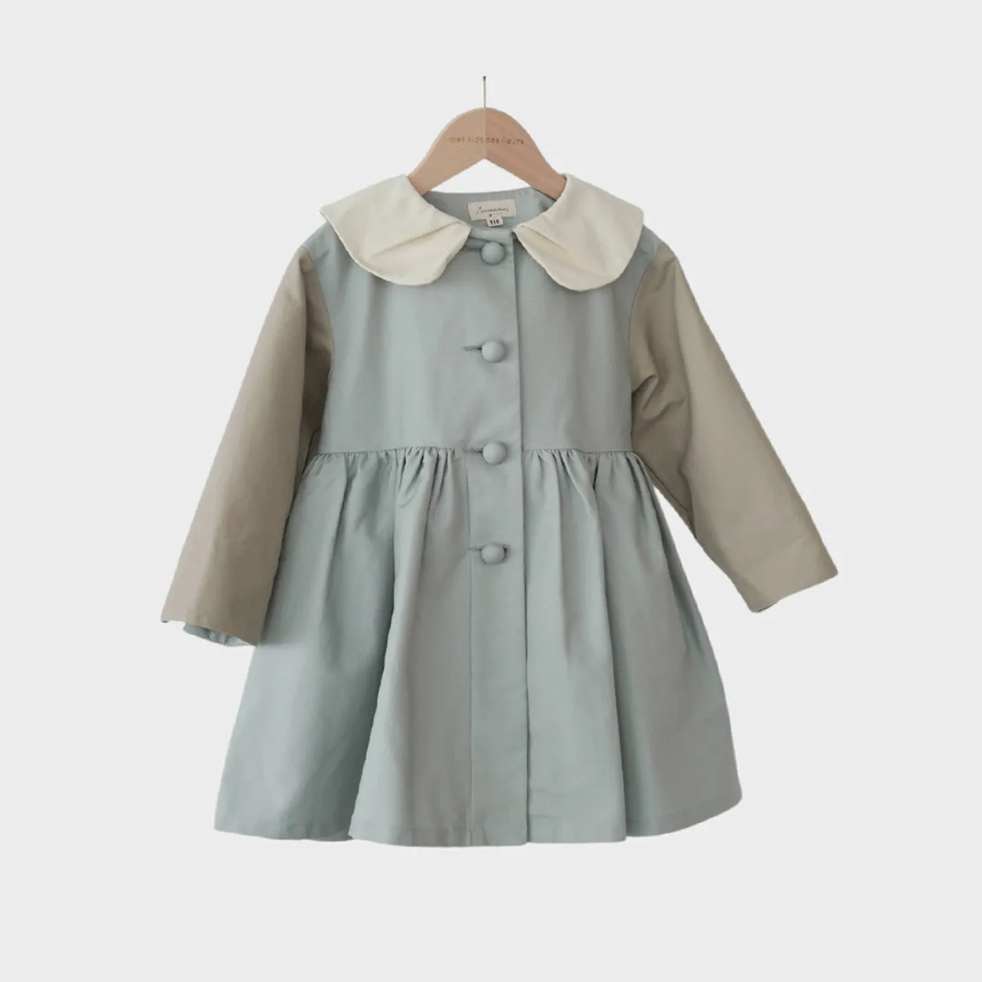 Mes Kids Des Fluers :: Lapel Trench Coat Blue