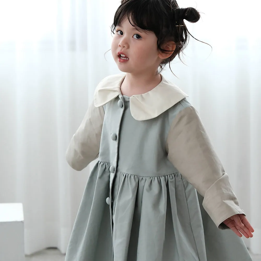 Mes Kids Des Fluers :: Lapel Trench Coat Blue