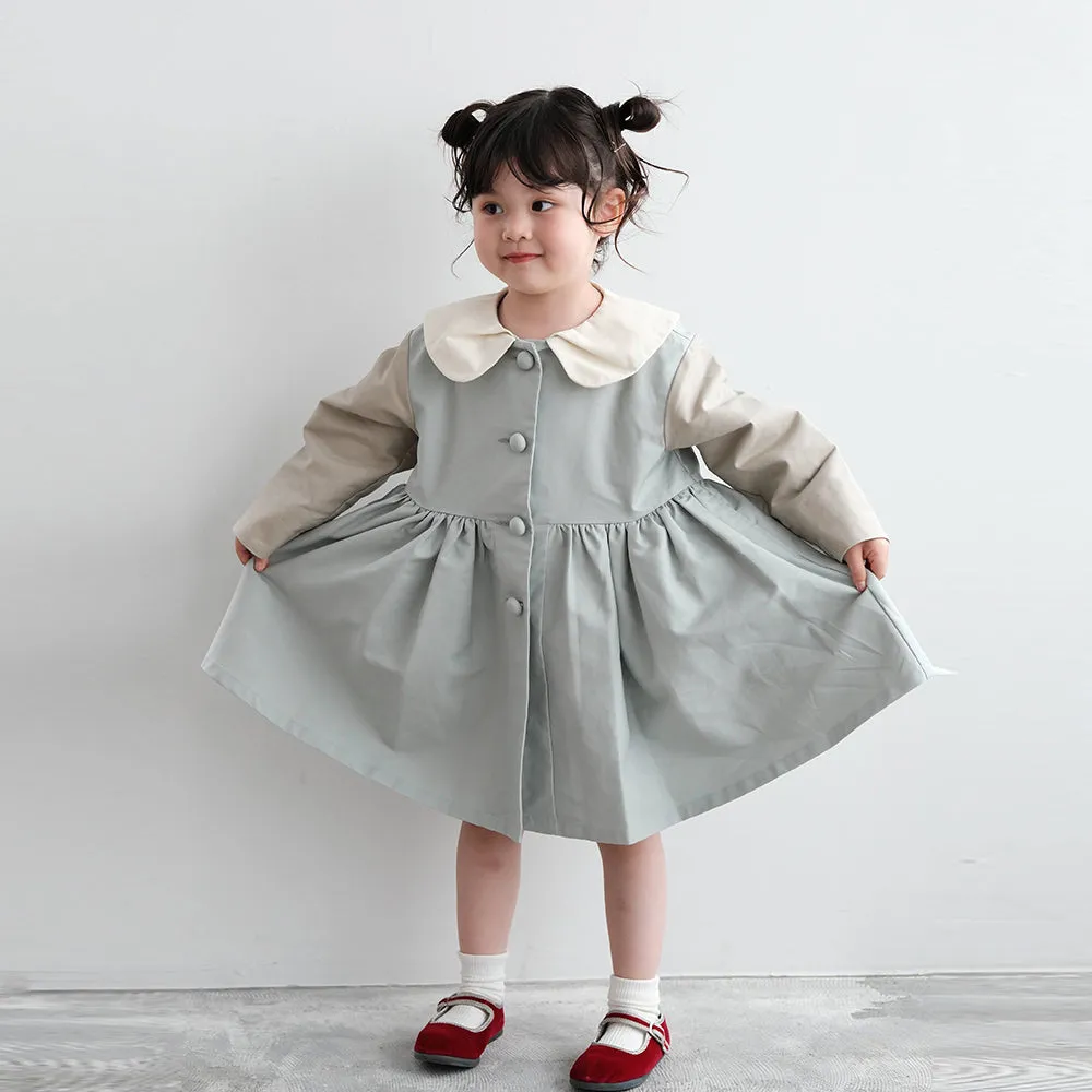 Mes Kids Des Fluers :: Lapel Trench Coat Blue